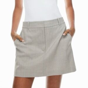 Aritzia Babaton- Chisel Mini Skirt-softly structured stretch wool twill. Size: 6